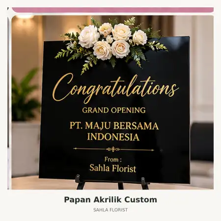 Papan Bunga Akrilik Margonda
